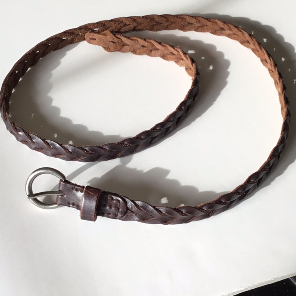 Women’s braided leather belt